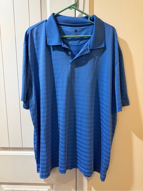 Saddlebred Other - Saddlebred XXL Blue Performance Polo Shirt Golf Business Casual Polyester Men’s